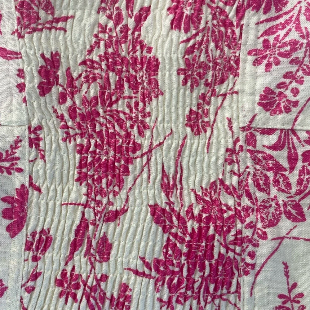 Paisley Lane Linen Top Pink Floral Girls Top Size 10 Easter Cottagecore NWT